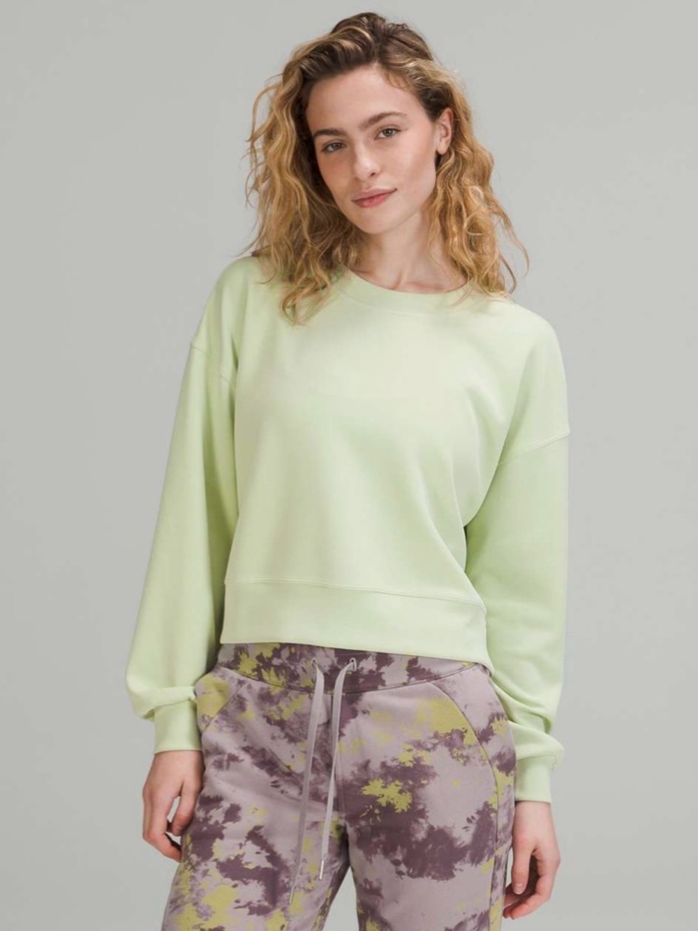 Lululemon Softstreme Perfectly Oversized Cropped Crew Sweatshirt